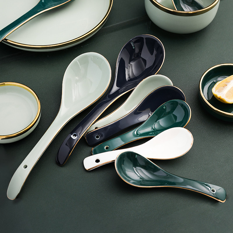 Light extravagant idea Home Phnom Penh Ceramics Eat Small Spoon Large Spoon Soup Spoon Small Tablespoon Congee Spoon