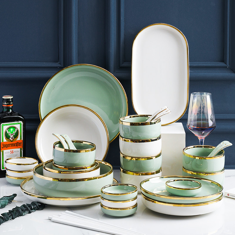 Creative Nordic light extravagant cutlery Home Ceramics Nets Red Phnom Penh Bowls rice bowls Rice Bowls Bowl of Blister Noodles Bowl of Fish Dish West Dinner