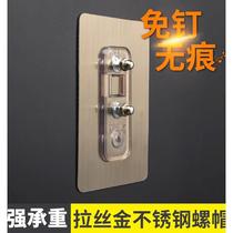 Powerful no-mark viscose nail-free mounting hook shelving shelving shelving type load-bearing screw-free sticker