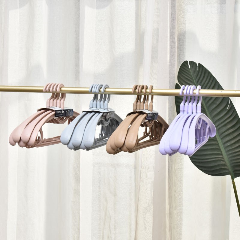 (Factory direct sales) Household wide shoulder clothes hanger anti-shoulder angle dry and wet clothes hanger clothes support non-slip bag clothes rack