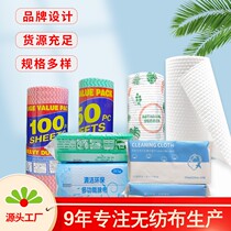 Annual wholesale disposable non - woven fabric thicks kitchen cleaning desk wash dishwash cloth lazy rag