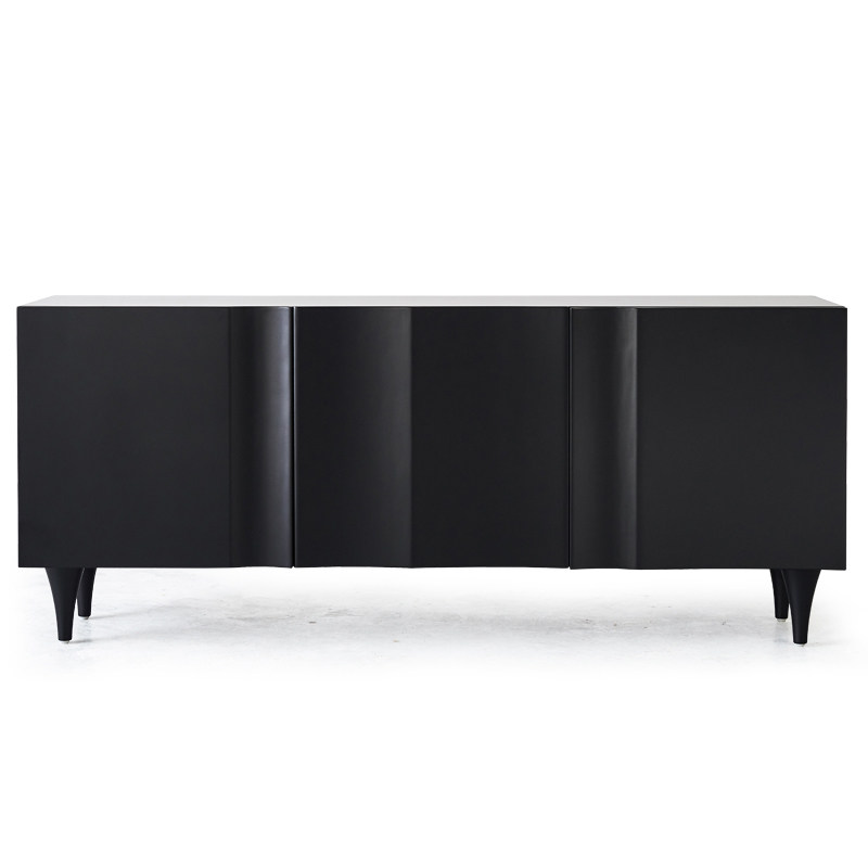 Italian minimalist Northern European light luxury cabinet modern minimal living room multi-function TV cabinet solid wood shuttle
