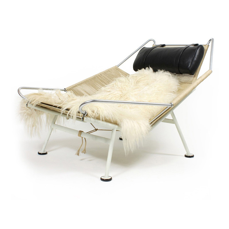 VD Danish flag rope chair minimalist Nordic single recliner balcony medieval wabi sabi wind leisure chair