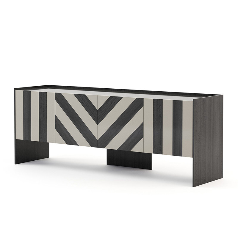 VD Nordic Modern Traditional Designer Zebra Locker Hotel Villa Living Room Menu-in-Side Cabinet