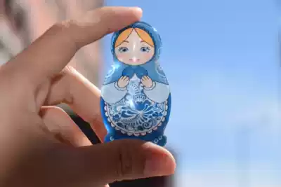 Matryoshka refrigerator stickers Ten small refrigerator stickers for tourist souvenirs