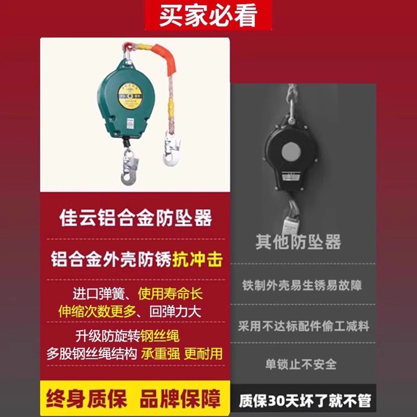 如何选择50米防坠器,保障高空作业的安全?