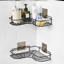 Gilt elegant Xiaoya specializes in bathroom free hole corner shelf Bathroom wrought iron storage rack Kitchen tripod 3