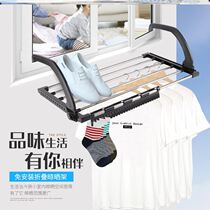 Woman kiss season network media work rose welfare Stainless steel multifunctional folding balcony drying shoe rack 10