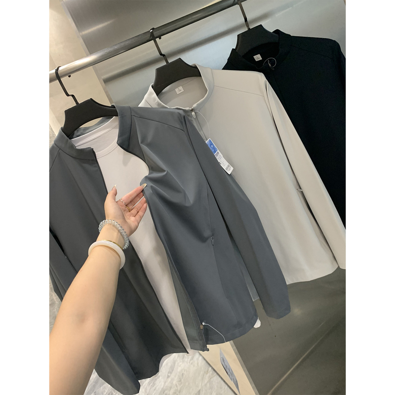 Don Quixote 7A Antibacterial! Air Layer Texture! New Autumn and Winter 3D Tailored Stand-Up Collar Jacket Sweatshirt Coat