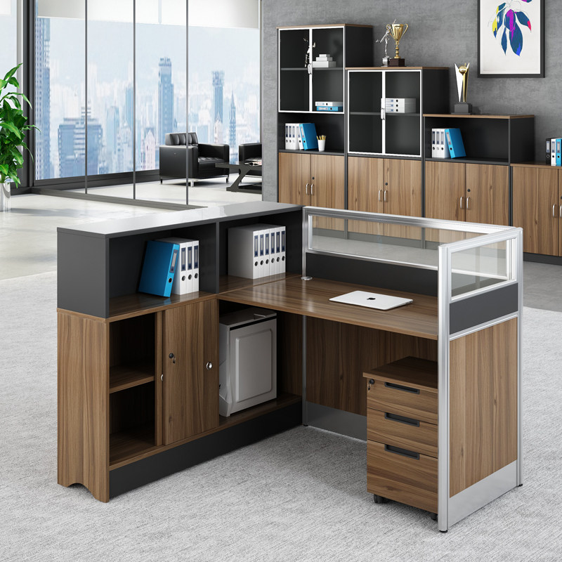 Office finance desk staff office table and chair combination simple modern station screen card double desk