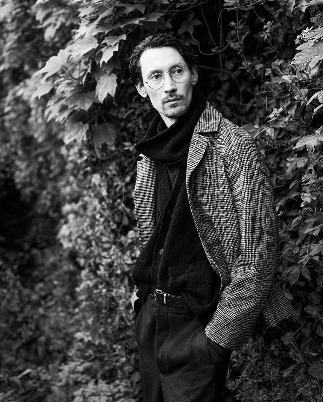 现货折！24AW Margaret Howell WINDOW PANE CHECK WOOL格纹外套