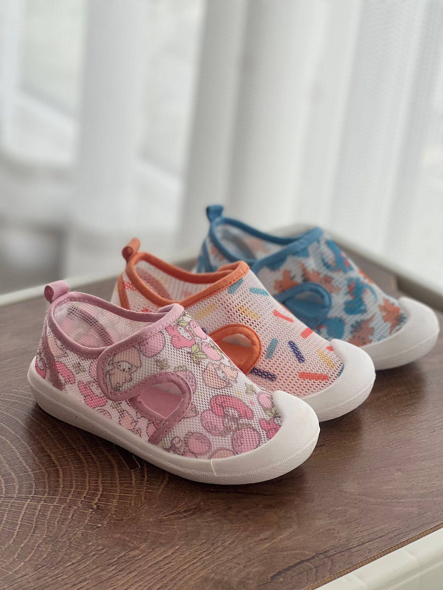 Kindergarten Indoor Shoes for Girls 2026 New Breathable Low-Top Soft-Soled Non-Slip Versatile Magic Tape White Shoes — 29