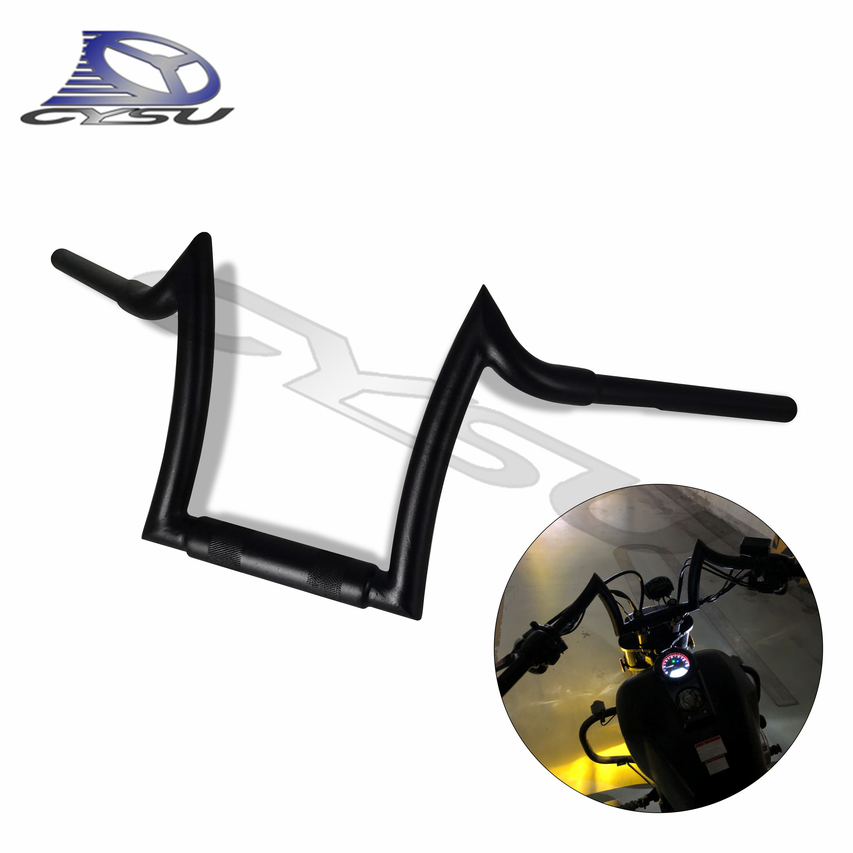 Suitable for Longjia V-bob V tyrant modified handlebar Longjia V tyrant modified horn handle direction handle