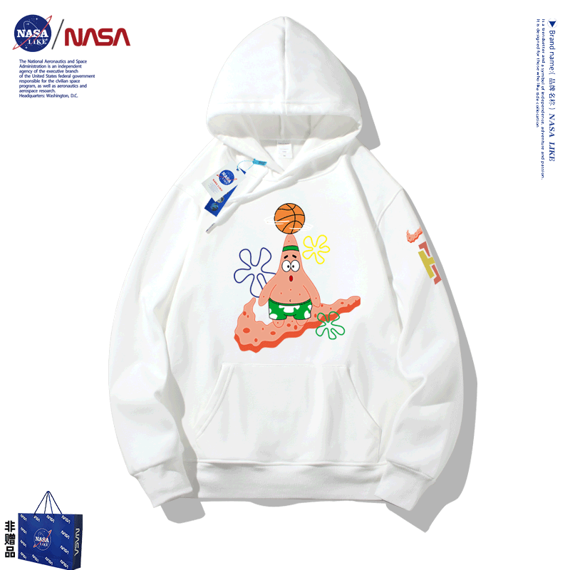Nasa X Spongebob Squarepants X Patrick Star 5 Sweatshirt Autumn Unisex Loose Fit ins Trendy Couple Outfit Nasa X Spongebob Squarepants X Patrick Star 5 Sweatshirt Autumn Unisex Loose Fit ins Trendy Couple Outfit