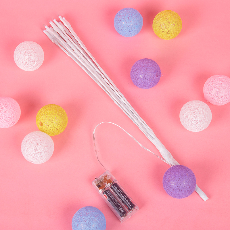 Candy flower bouquet decorative light lollipop bouquet children handmade DIY packaging material set warm color ball light