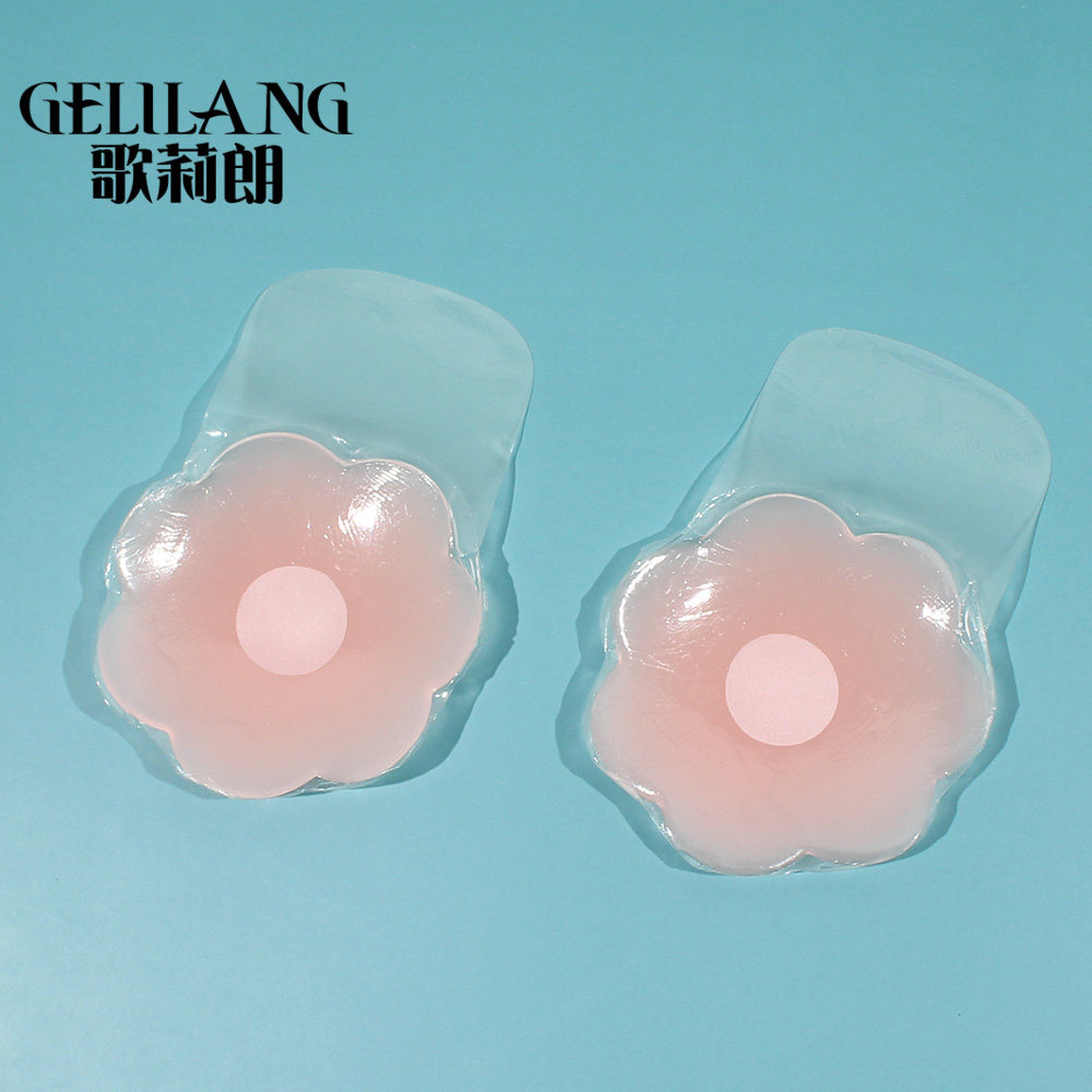 Breakfast paste special tip label thin breast on the big chest of transparent anti-dropping summer invisible silica bra