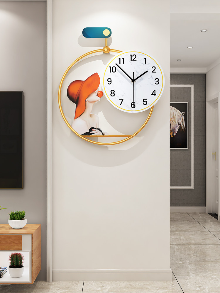Modern minimalist clock wall clock living room personality creative home fashion Nordic simple beauty light luxury decoration clock wall hanging