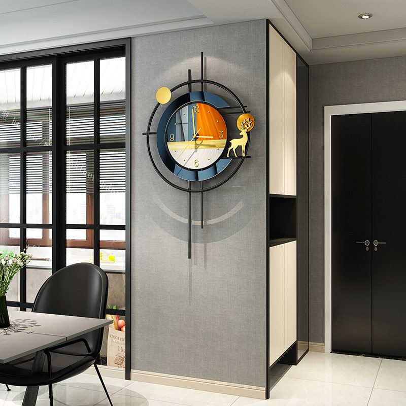 Modern minimalist clock wall clock living room Nordic home fashion mute light luxury decoration creative personality clock wall