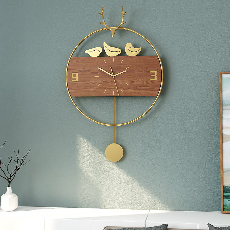 Nordic clock wall clock living room home fashion light luxury modern simple atmosphere personality creative wall decoration clock