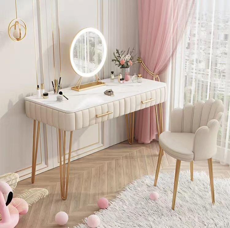 Dressing Table for Bedroom, Modern Minimalist Small-Sized Dressing Table, Small Size, New Style ins Light Luxury Minimalist Makeup Table