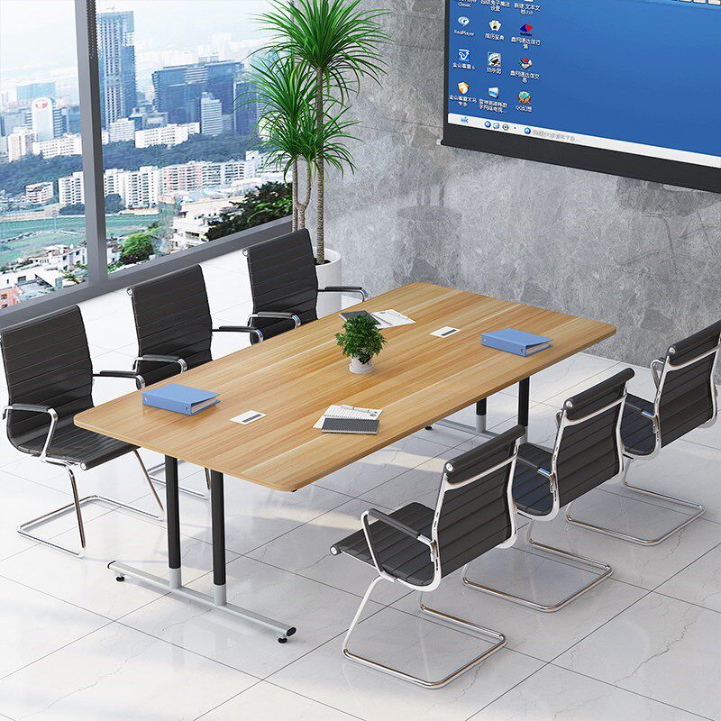 Conference Table Long Table Brief Modern Improvised Office Table Meeting Room Training Reception Negotiate Strip Table And Chairs Combination