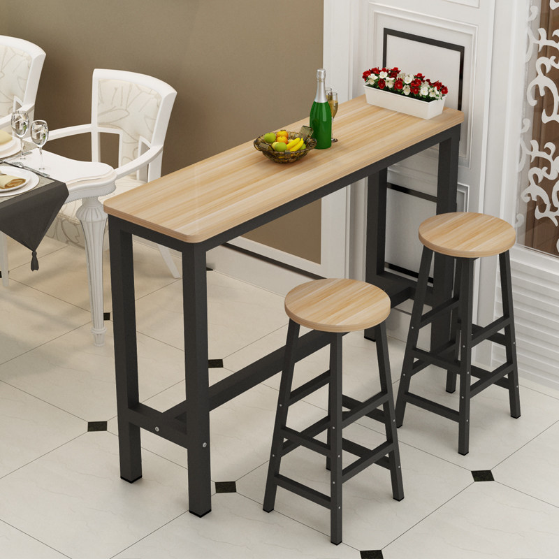 Close by wall, table high foot table Commercial home living room dining room Improvised Milk Tea Shop Rectangular Little Bar Table Narrow Table