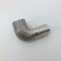 304 new stainless steel 90 degree external tooth elbow pagoda joint 201 external thread fast water soft air pipe leather buckle type