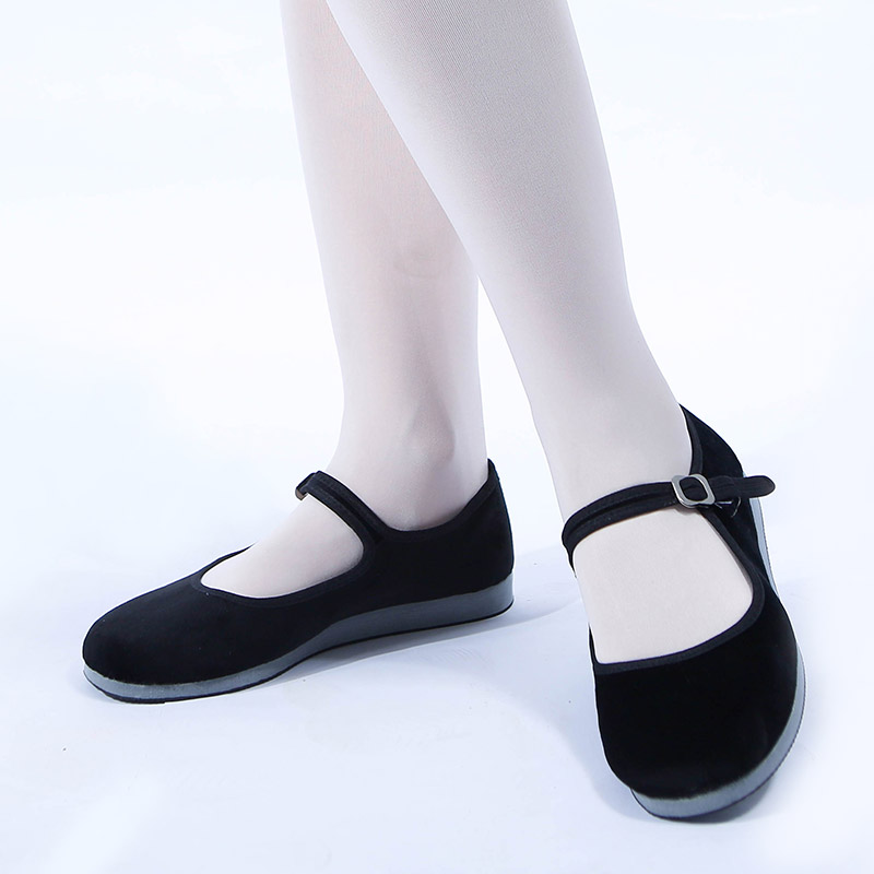 Jiaozhou shoes folk dance shoes practice shoes national black dance cloth shoes Tibetan northeast Yangko shoes women foam bottom