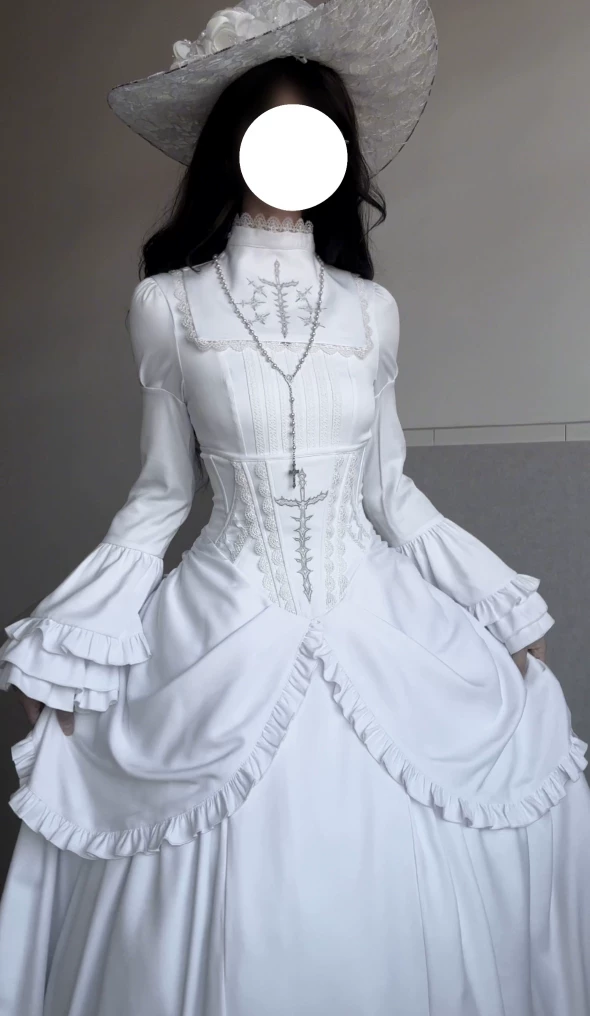 Платье-набор MX Original Power Gothic Dark Lolita, оборчатая юбка и съёмные аксессуары