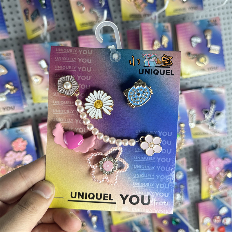 Crocs Shoe Accessories Fun Metal Rhinestone Shoe Flower Adaptation Crocs Cherry Blossom Chain Daisy Shoe Buckle DIY Decoration