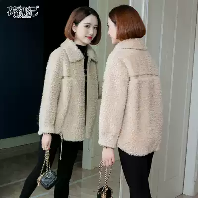 Haining Granules Cashmere Coat Women Short 2021 Autumn and Winter New Fur Coat Small Man Loose Korean
