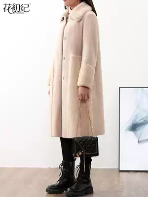 Granules Cashmere Coat Women 2021 New Autumn and Winter Long Edition Haining Fury One Lamb Fur Coat