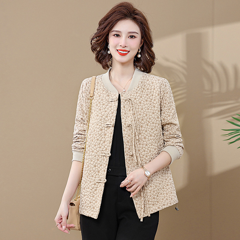 Jacket Lady Spring Autumn Slim 2023 New exploits middle-aged Mom blouses Short foreign air 100 Lap Jacket Jacket-Taobao