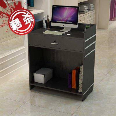 New small cashier desk small 50 cm 60cm80 cm front desk counter table minimalist A shop to receive a counter-Taobao