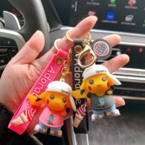 Personality Pikachu keychain Net red men and women car key chain creative cute schoolbag pendant simple keychain