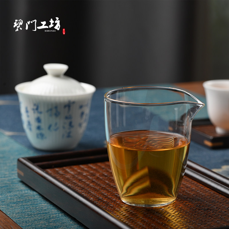 Bimen Workshop Japanese Glass Gongdao Cup Kung Fu Tea Dispenser Heat-resistant Transparent GongBei Tea Ceremony Tea Set Spare Parts