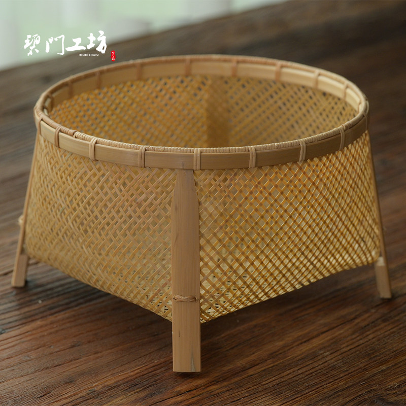 BIMMAN workshop Japanese bamboo tea package bamboo tea plate household tea collection box and bamboo basket