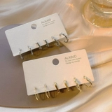 Серебряные металлические брендовые маленькие серьги, простой и элегантный дизайн, серебро 925 пробы