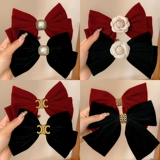 Ретро красная заколка для волос с бантиком, аксессуар для волос, элитные шпильки для волос, коллекция 2022