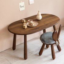 Children in the childrens learning table game table solid wood painting table living room side a few small coffee table solid wood wax oil