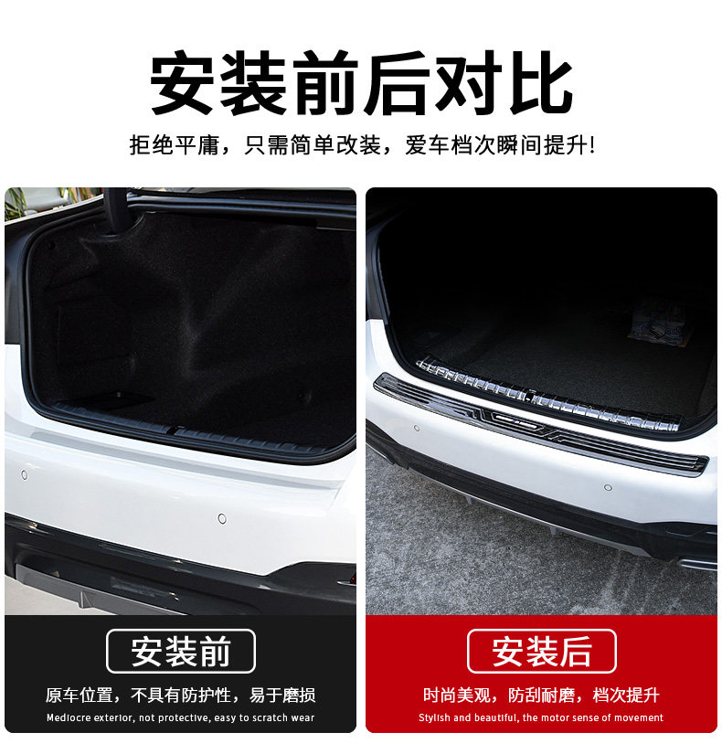 Suitable for BMW new 5 Series rear guard board 530li3 series 325li trunk protective strip X3 modified decorative door sill