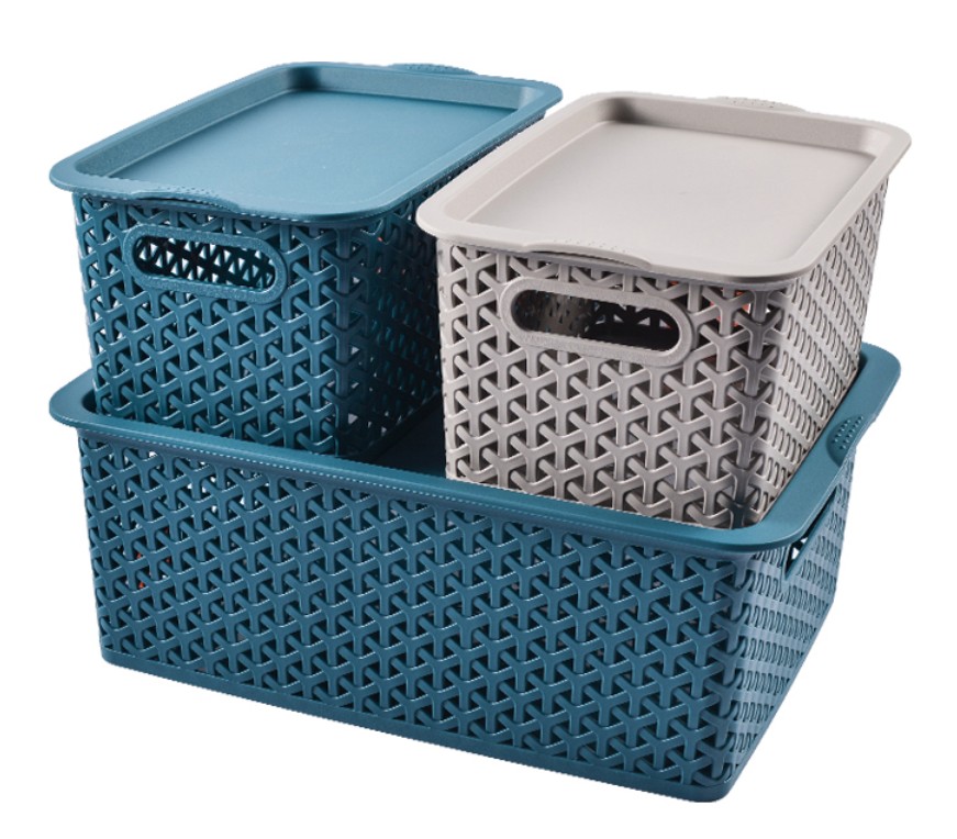 Containing Basket Imitation Vine snacks Toy Debris Finishing Basket Covered Clothing Storage Basket Plastic Tabletop Containing Basket