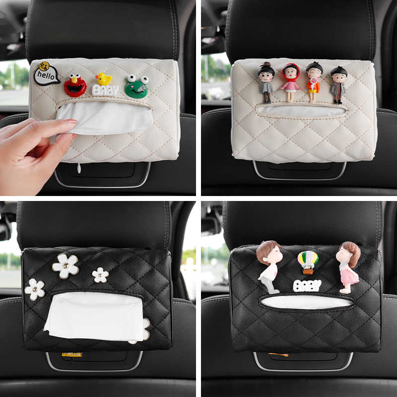 Car-boarded tissue cartridge red car pulley carton cute car tissue package decoration products