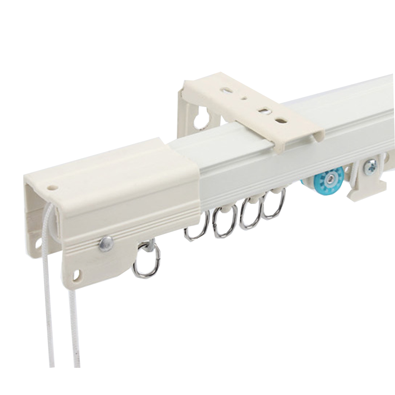 Manual Curtain Track Pull Cord Track for High Windows, Villa Curtain Slide Rail with Cord, Stage Track