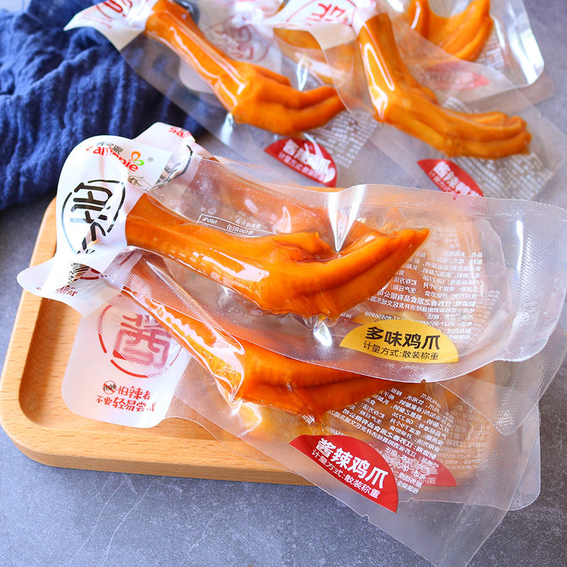 Fragrant Pie Multi-flavor Sauce Spicy Chicken Feet Duck Paw Chicken Claw 1000g Small Package Snack Instant Marinated Cooked Duck Claw