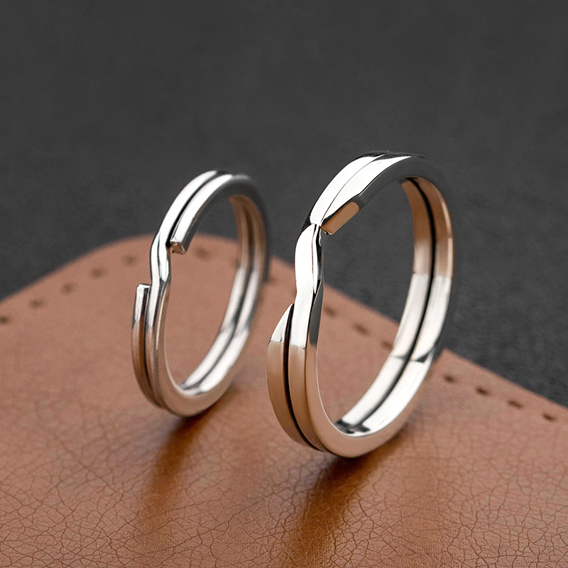 925 Sterling Silver Simple Large Multi-Functional Key Ring, Personalized Accessory Connecting Ring, Round Key Ring, Bag Hanging Buckle