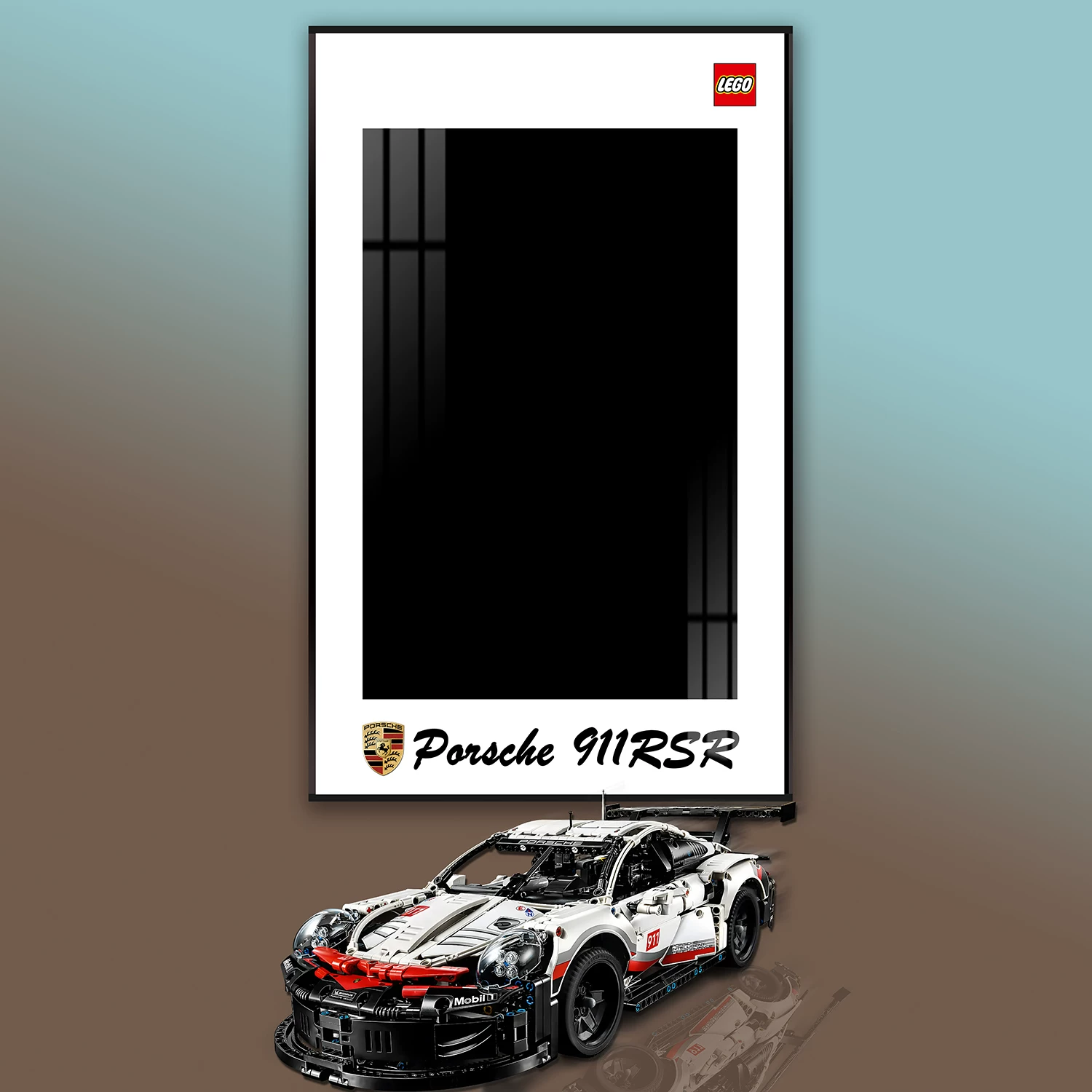 Lego, Lamborghini, ferrari, конструктор, фоторамка, Porsche
