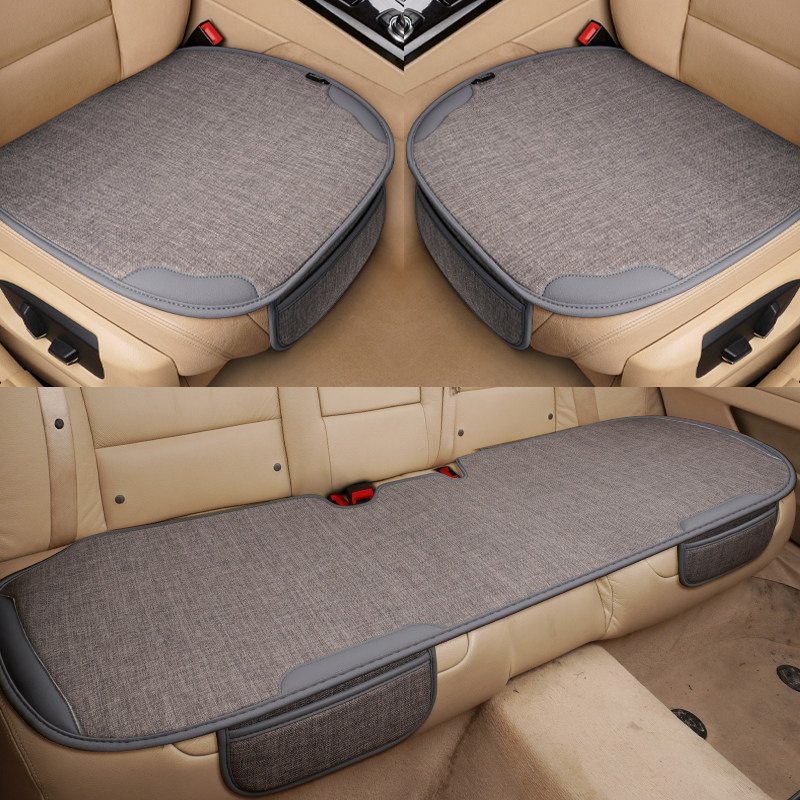Car seat cushion winter single-piece four seasons general linen winter car seat cushion cover semi-chartered car with backrest rear exhaust ventilation