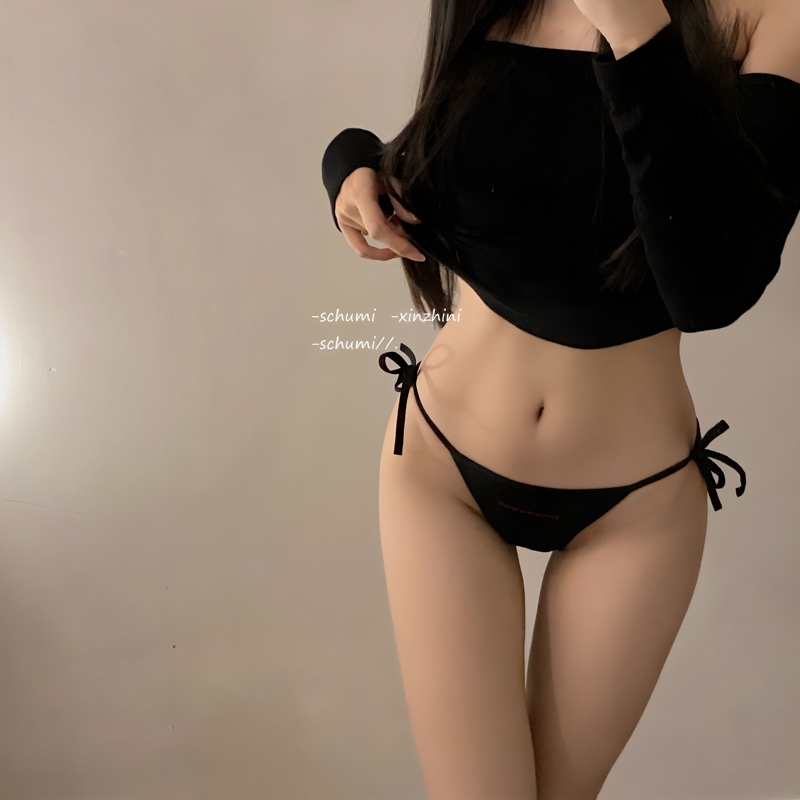 Lace-Up Panties for Women with Detachable Sides, Low-Waist Pure Desire Style, Seamless Sexy Women's Pure Cotton Briefs Lace-Up Panties for Women with Detachable Sides, Low-Waist Pure Desire Style, Seamless Sexy Women's Pure Cotton Briefs