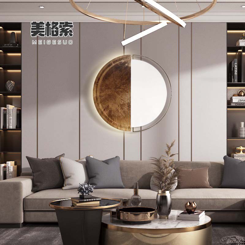 New Chinese style creative wall decoration pendant restaurant bedroom wall decoration metal porch sofa background wall decoration
